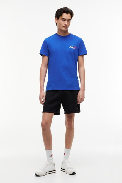 Tommy Jeans Slim Signature Chest T-Shirt Blue