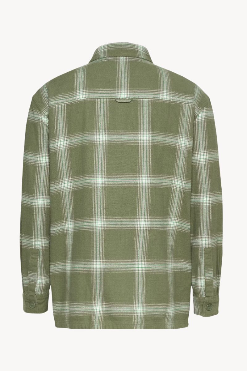 Tommy Jeans Cotton Slub Check Shirt Green
