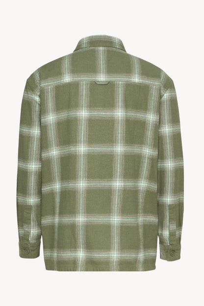 Tommy Jeans Cotton Slub Check Shirt Green