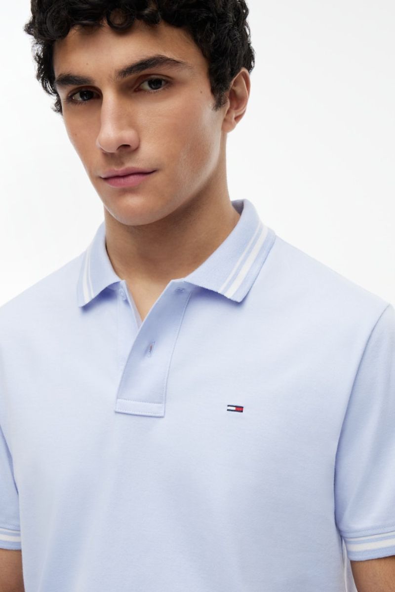 Tommy Jeans Regular Tipped Polo Moonlight