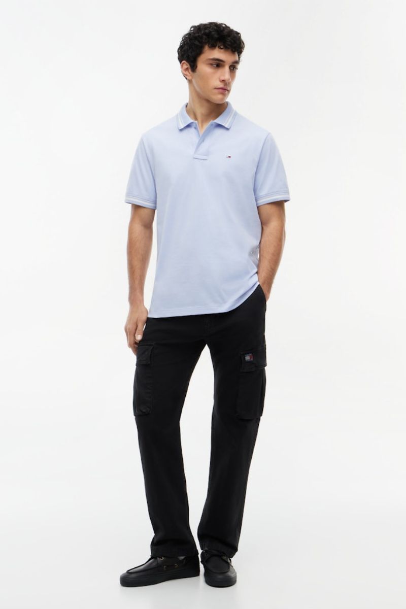 Tommy Jeans Regular Tipped Polo Moonlight