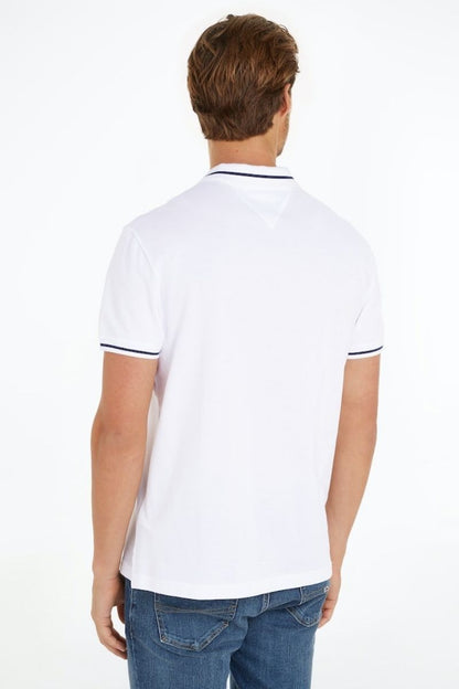 Tommy Jeans Regular Tipping Polo White