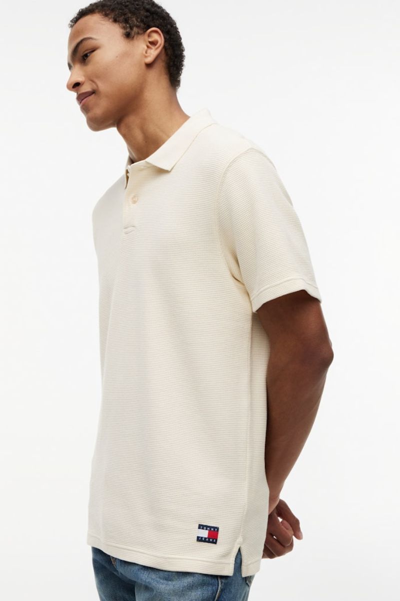 Tommy Jeans Washed Waffle Polo Calico