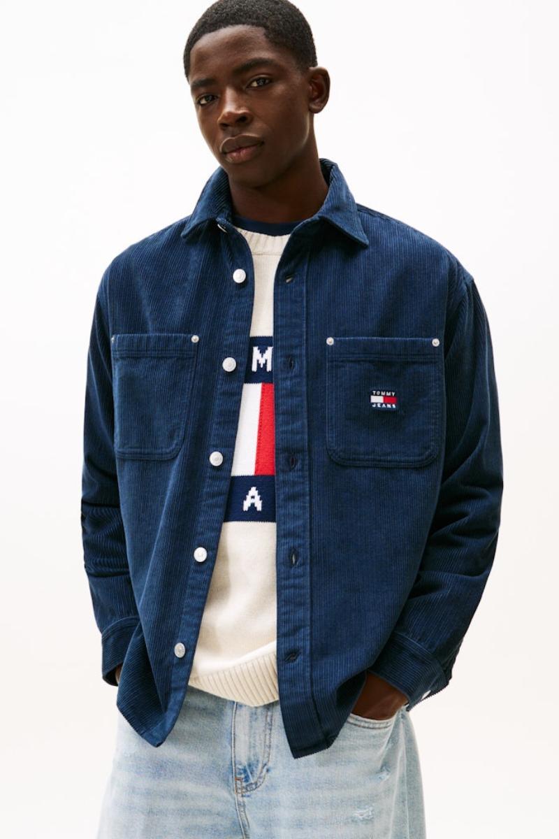 Tommy Jeans RLX Washed Cord Shirt Navy