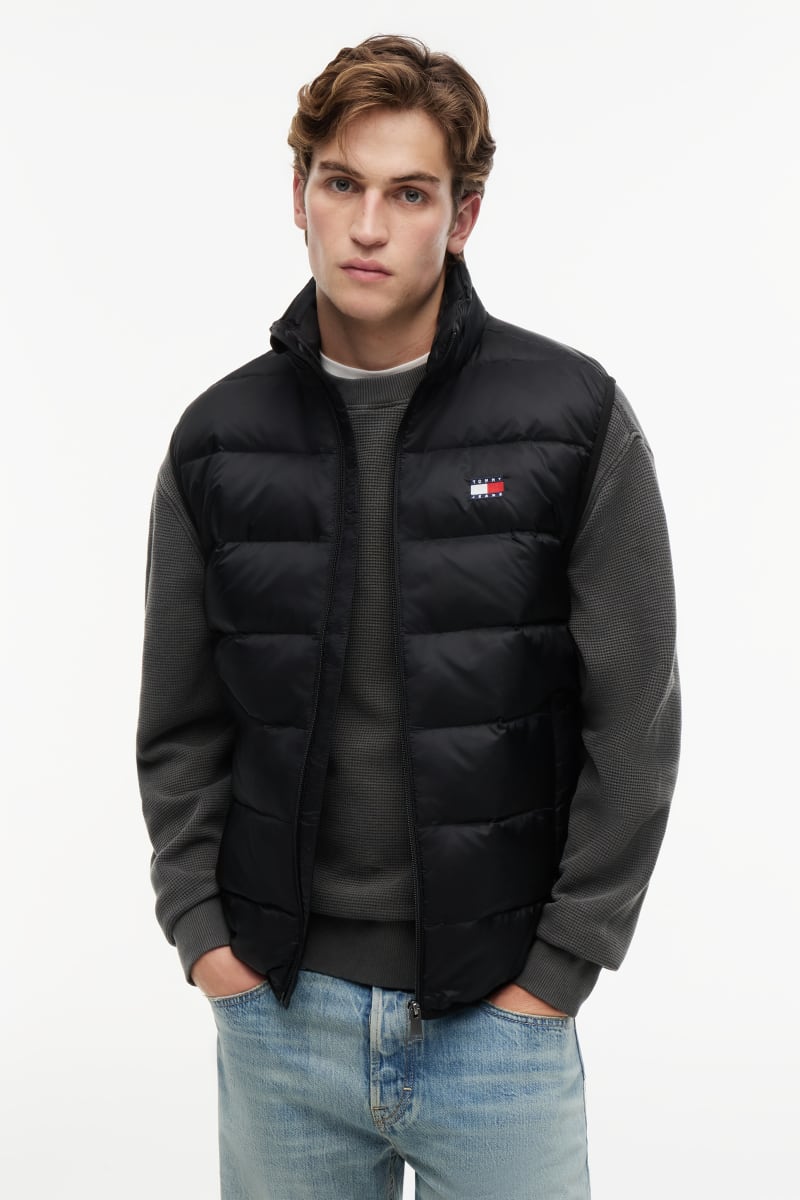 TJM Light Down Packble Vest Aw26 - BLACK