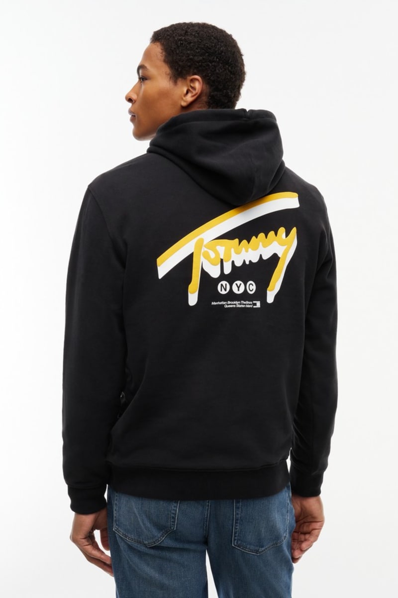Tommy Jeans Regular NYC Signature Hoodie Black