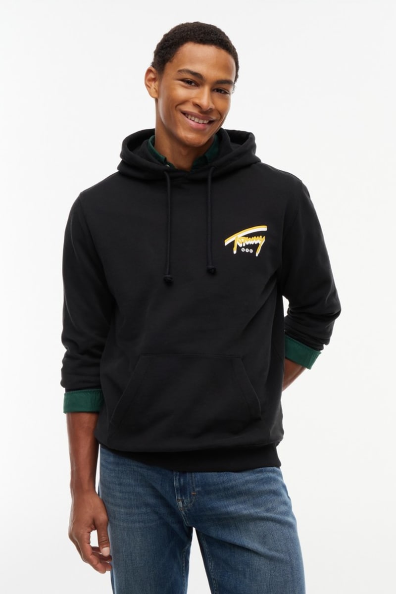 Tommy Jeans Regular NYC Signature Hoodie Black