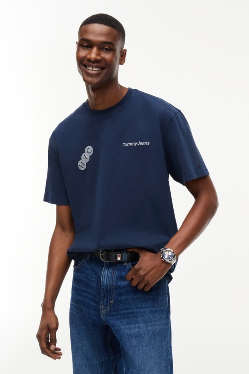 Tommy Jeans Relaxed NYC T-Shirt Dark Blue