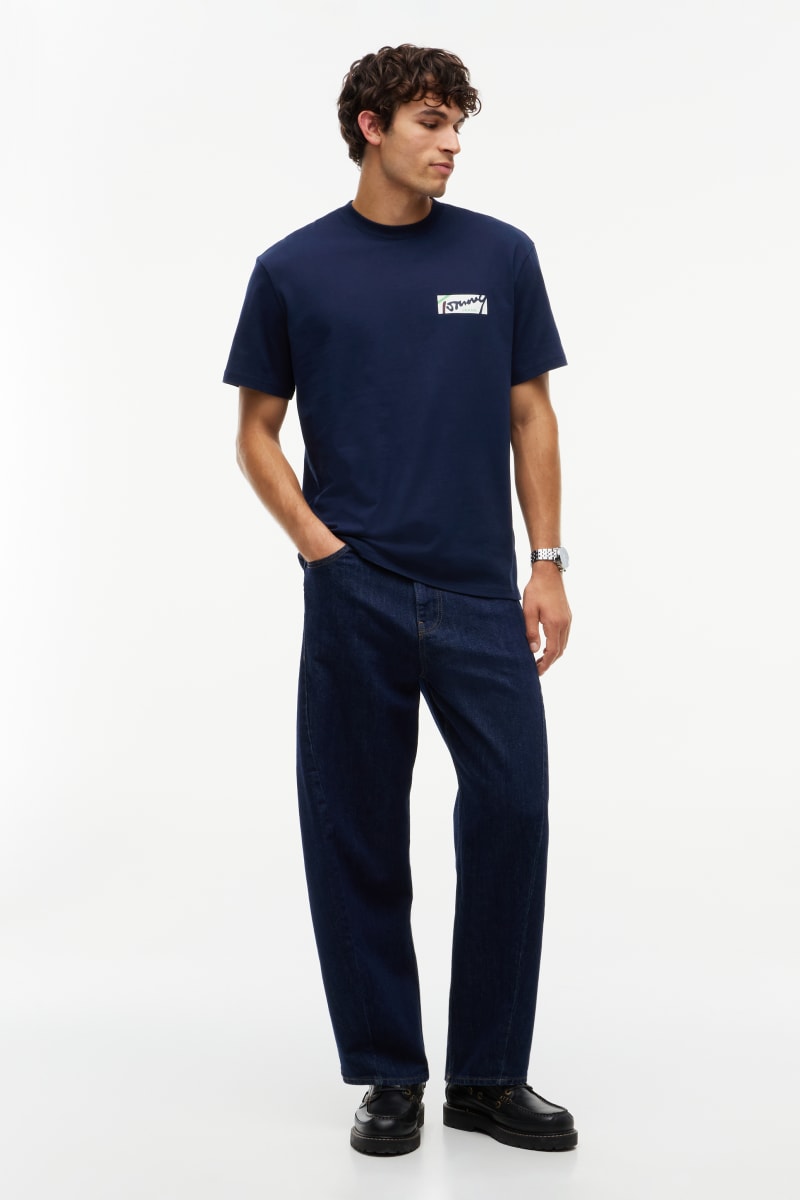 Tommy Jeans Relaxed Signature T-Shirt Dark Blue