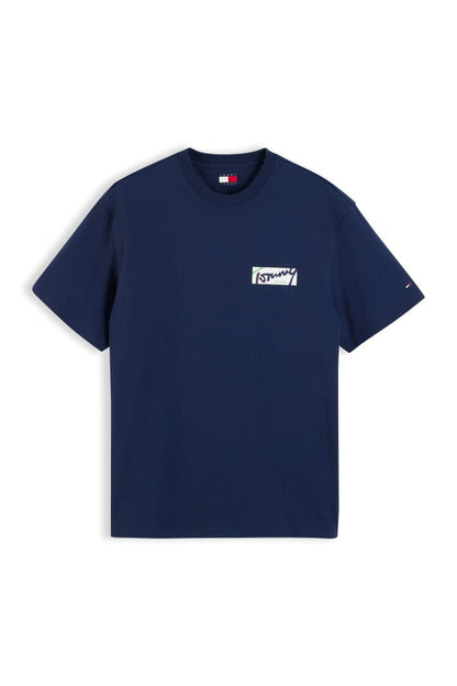 Tommy Jeans Relaxed Signature T-Shirt Dark Blue