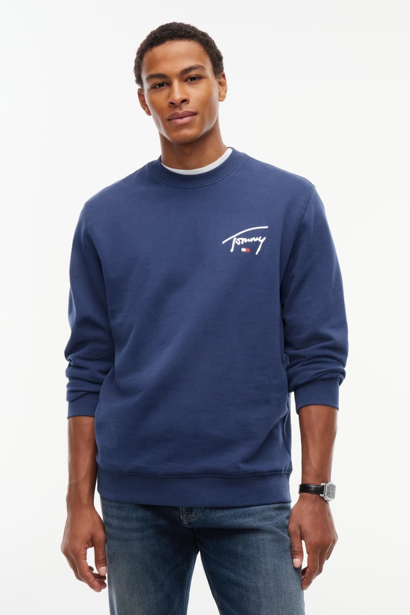 TJM Reg Entry Sign Sweat Aw26 - NAVY