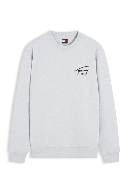 Tommy Jeans Regular Entry Signature Crew Grey Jumper