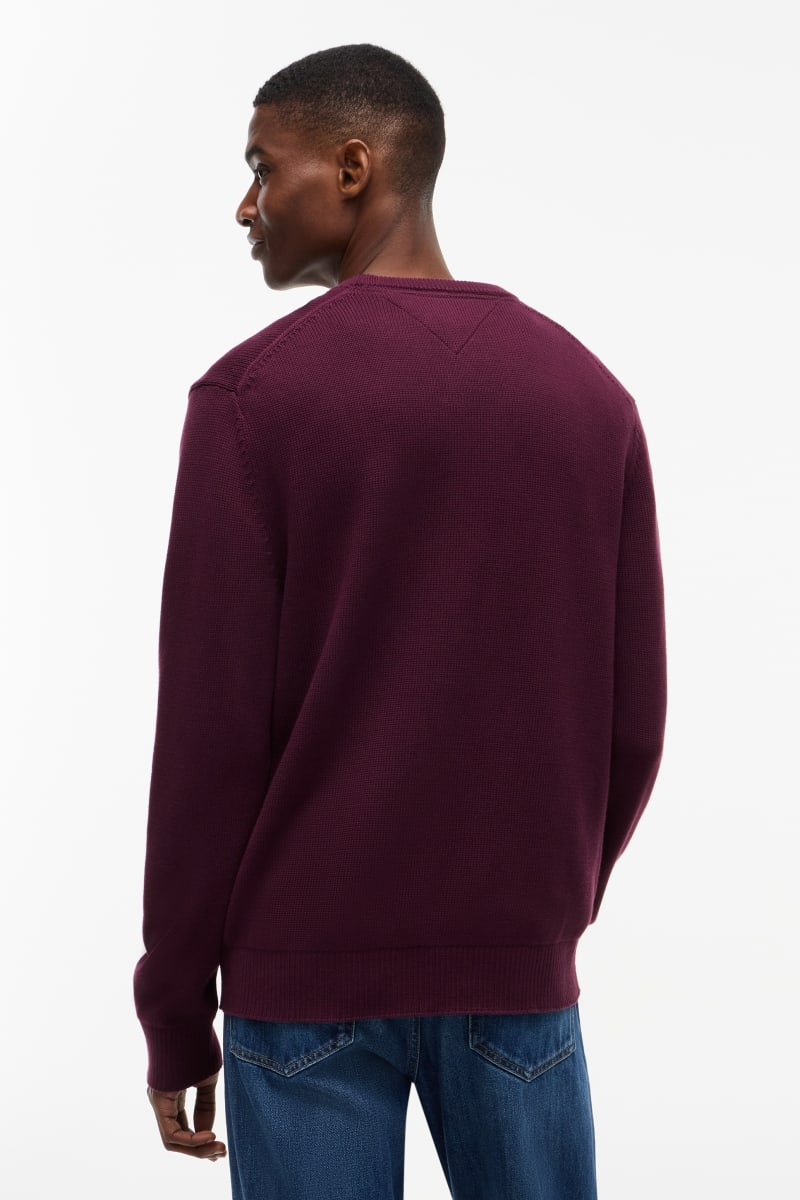 Tommy Jeans Slim Essential Sweater Calypso Berry