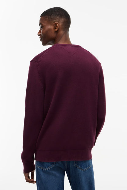 Tommy Jeans Slim Essential Sweater Calypso Berry