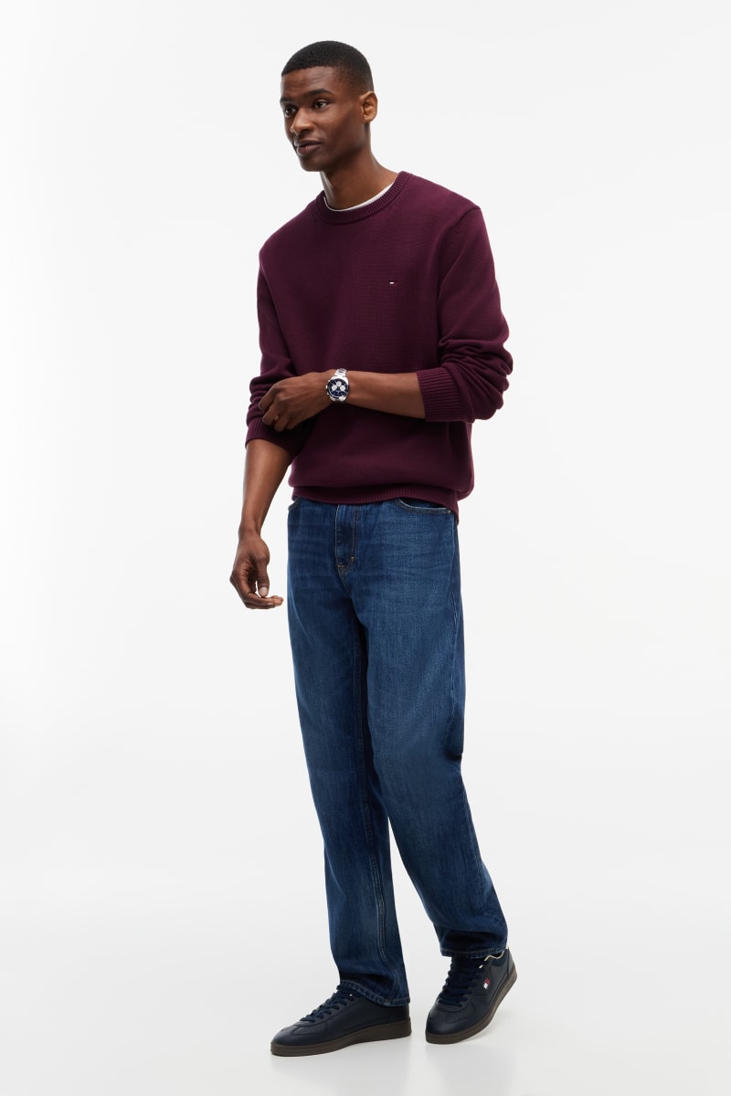 Tommy Jeans Slim Essential Sweater Calypso Berry