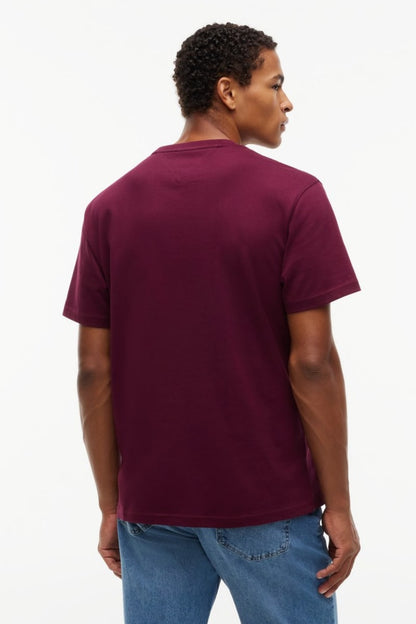 Tommy Jeans 22507 Relaxed Signature Flag T-Shirt Calypso Berry