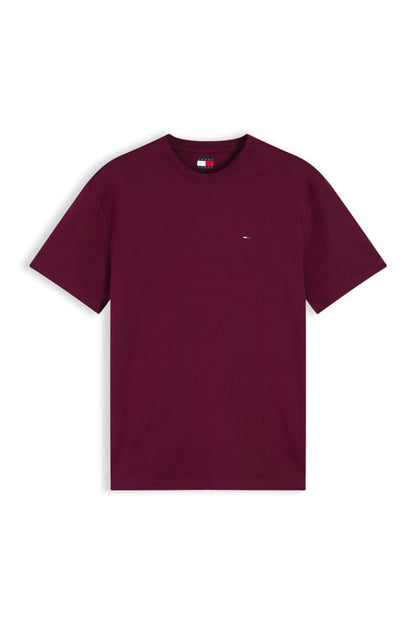 Tommy Jeans 22507 Relaxed Signature Flag T-Shirt Calypso Berry