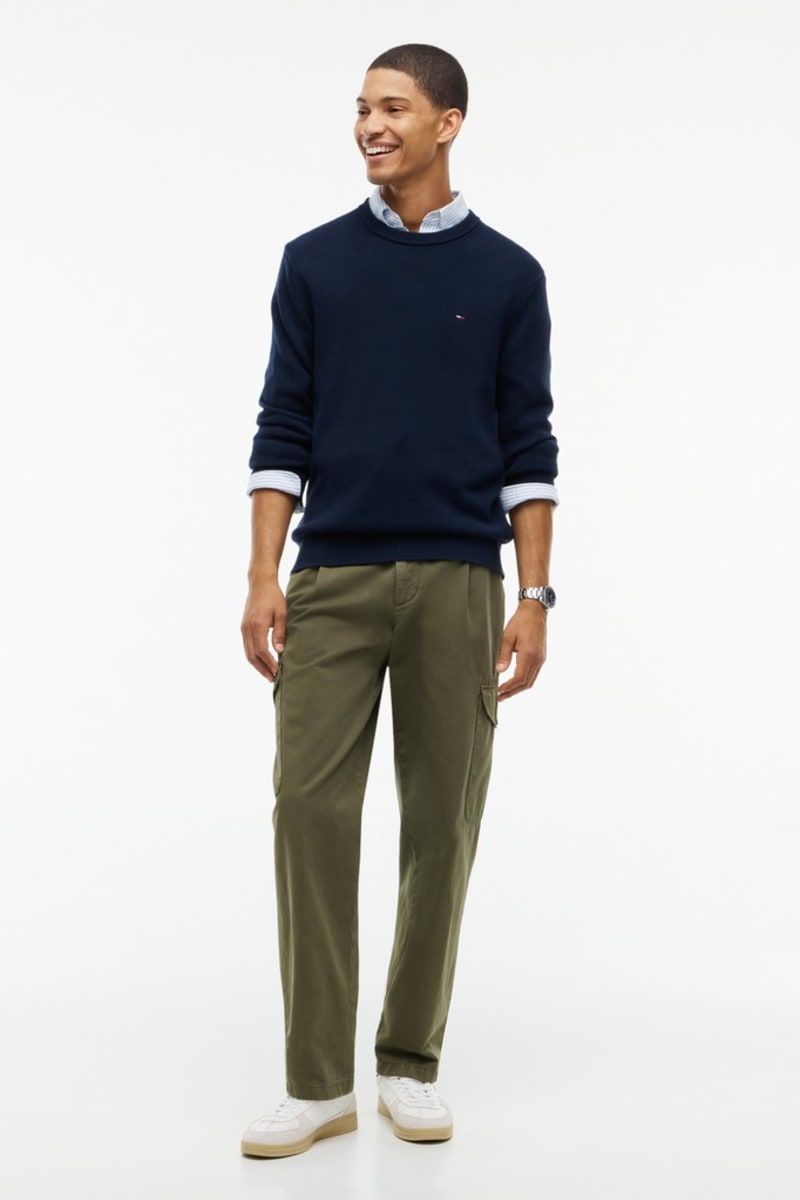 Tommy Jeans Slim Essential Sweater Dark Blue