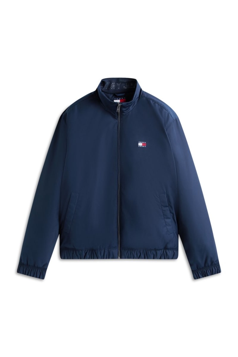 Tommy Jeans Essential Padded Jacket in Dark Blue, flag logo detail