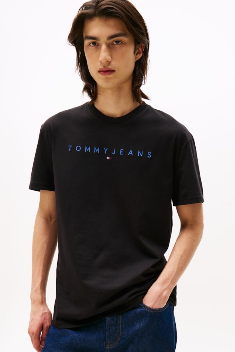 Tommy Jeans Linear Logo T-Shirt Black