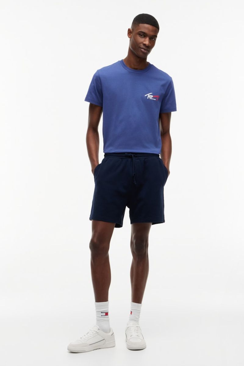 Tommy Jeans Slim Signature Chest T-Shirt Blue