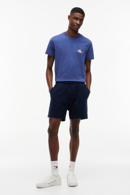 Tommy Jeans Slim Signature Chest T-Shirt Blue