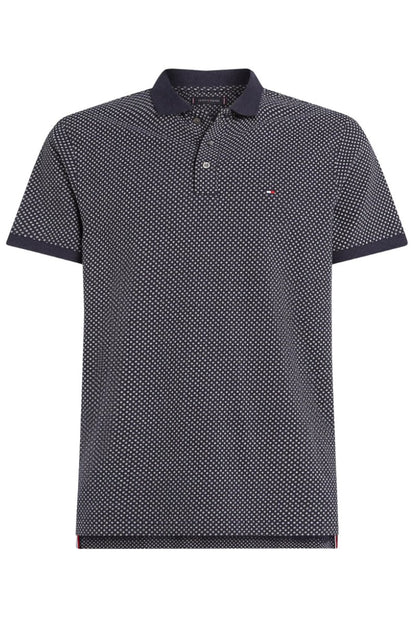 Tommy Hilfiger Pique Microprint Polo Navy