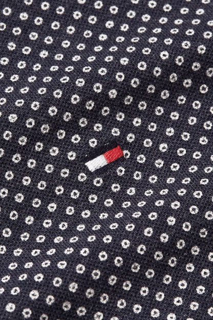 Tommy Hilfiger Pique Microprint Polo Navy