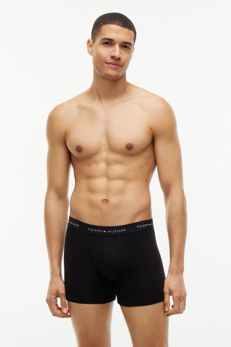 Tommy Hilfiger 38740 Boxer Briefs 3 Pack Alaskan Green Medium Red Black — view 2