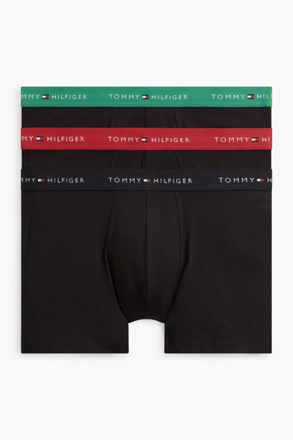 Tommy Hilfiger 38740 Boxer Briefs 3 Pack Alaskan Green Medium Red Black