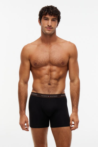 Tommy Hilfiger 38740 Boxer Briefs 3 Pack Utility Olive Dark Coffee Dessert — view 2