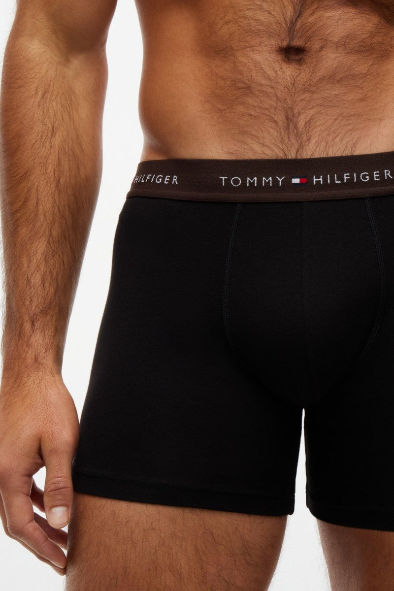 Tommy Hilfiger 38740 Boxer Briefs 3 Pack Utility Olive Dark Coffee Dessert — view 4
