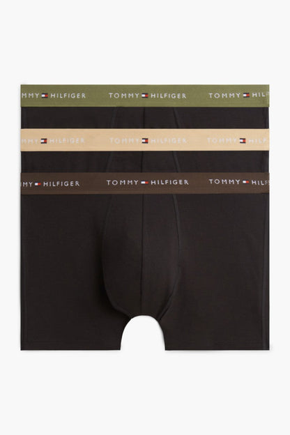 Tommy Hilfiger 38740 Boxer Briefs 3 Pack Utility Olive Dark Coffee Dessert