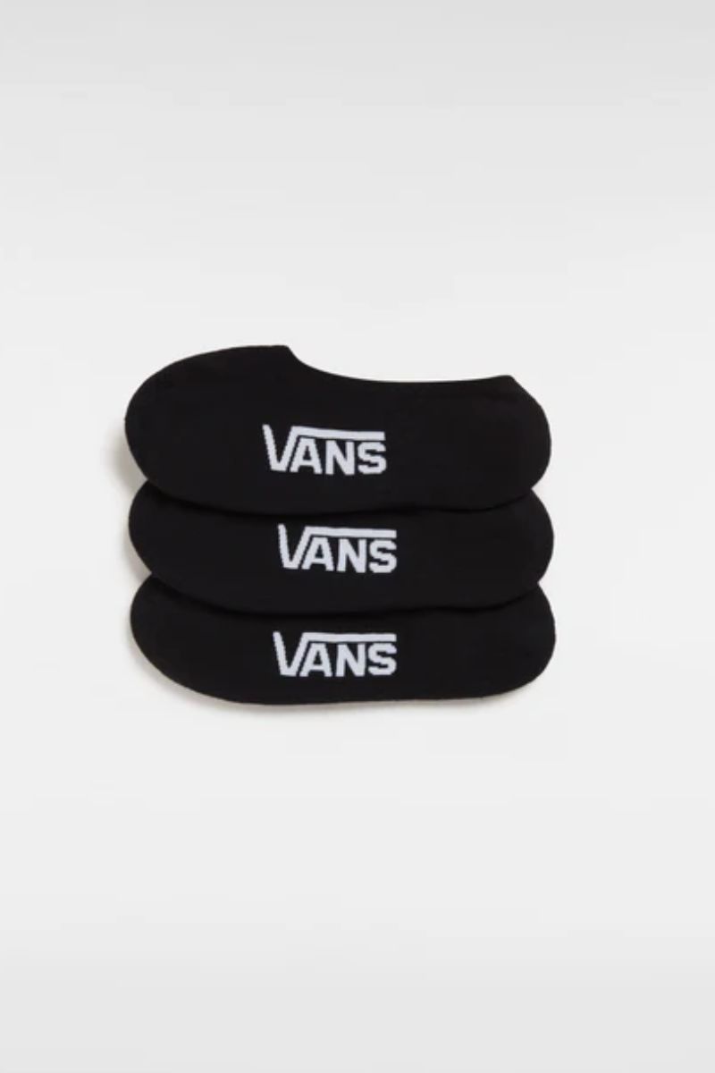 Vans No Show Socks 3 Pack Black