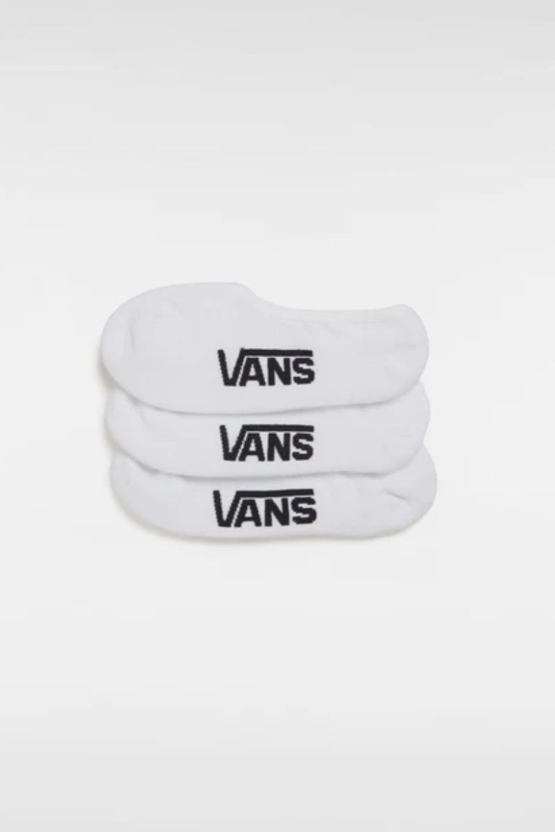 Vans No Show Socks 3 Pack White
