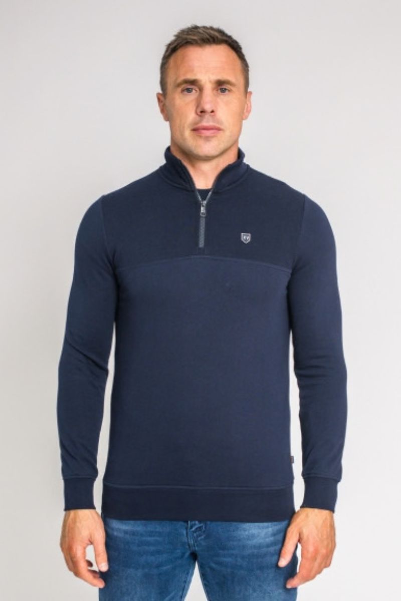 XV Kings Narbonne Quarter Zip Sweatshirt Classic Navy