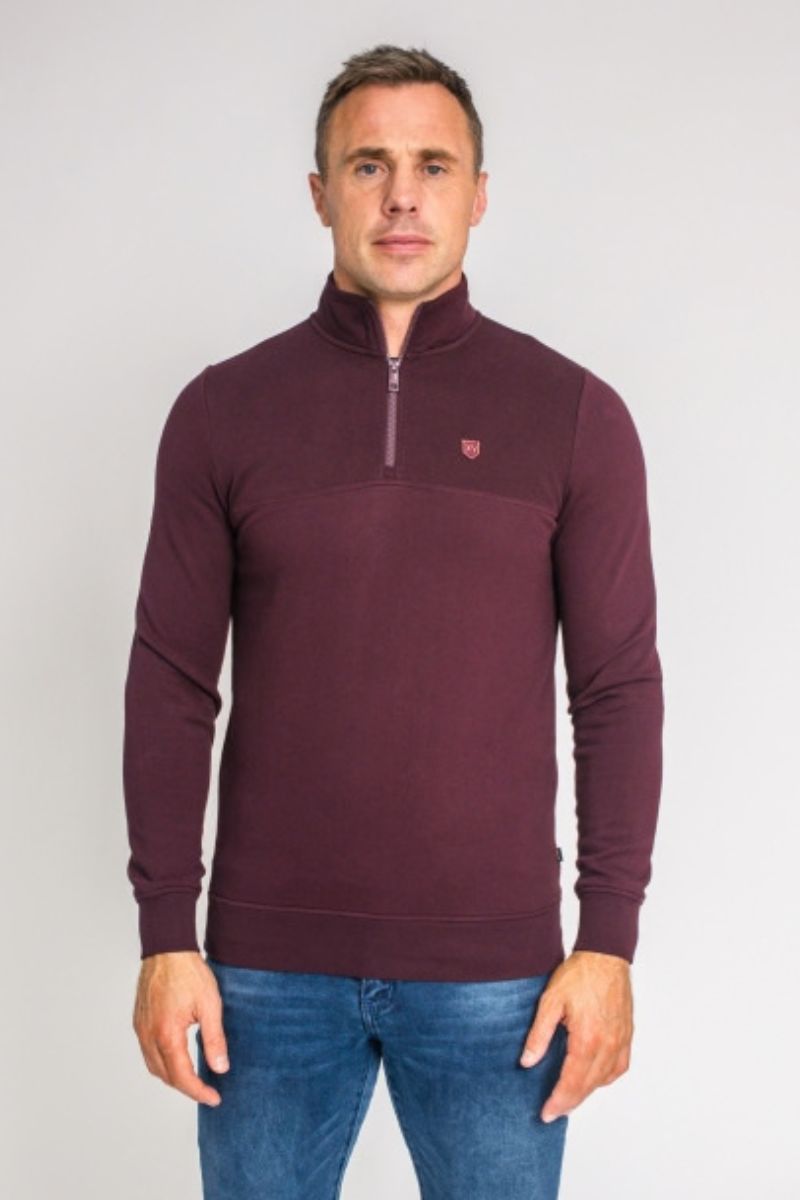 XV Kings Narbonne Quarter Zip Sweatshirt Plummet