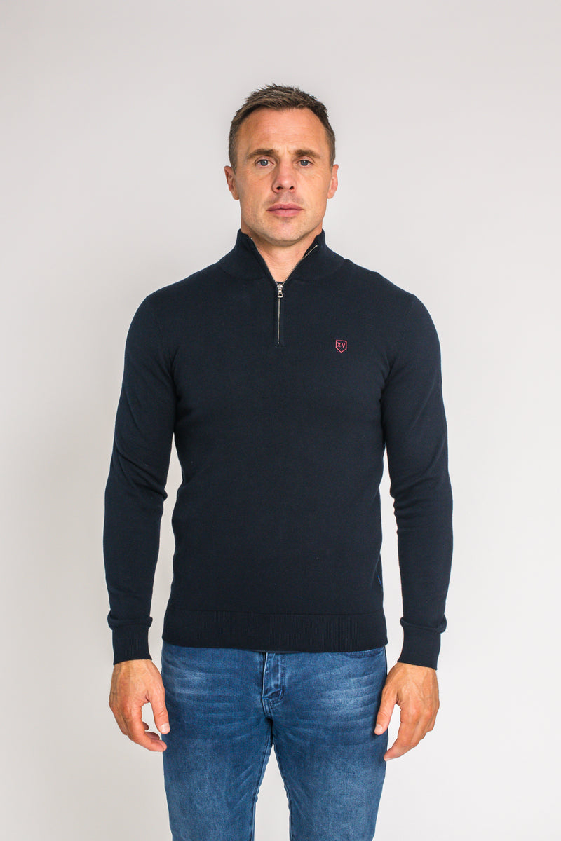 XV Kings Perpignan Quarter Zip Jumper Classic Admiral