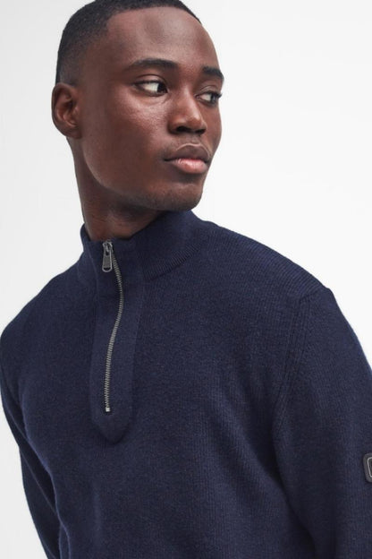 Barbour Intl Crawley Navy Zip Up Jumper