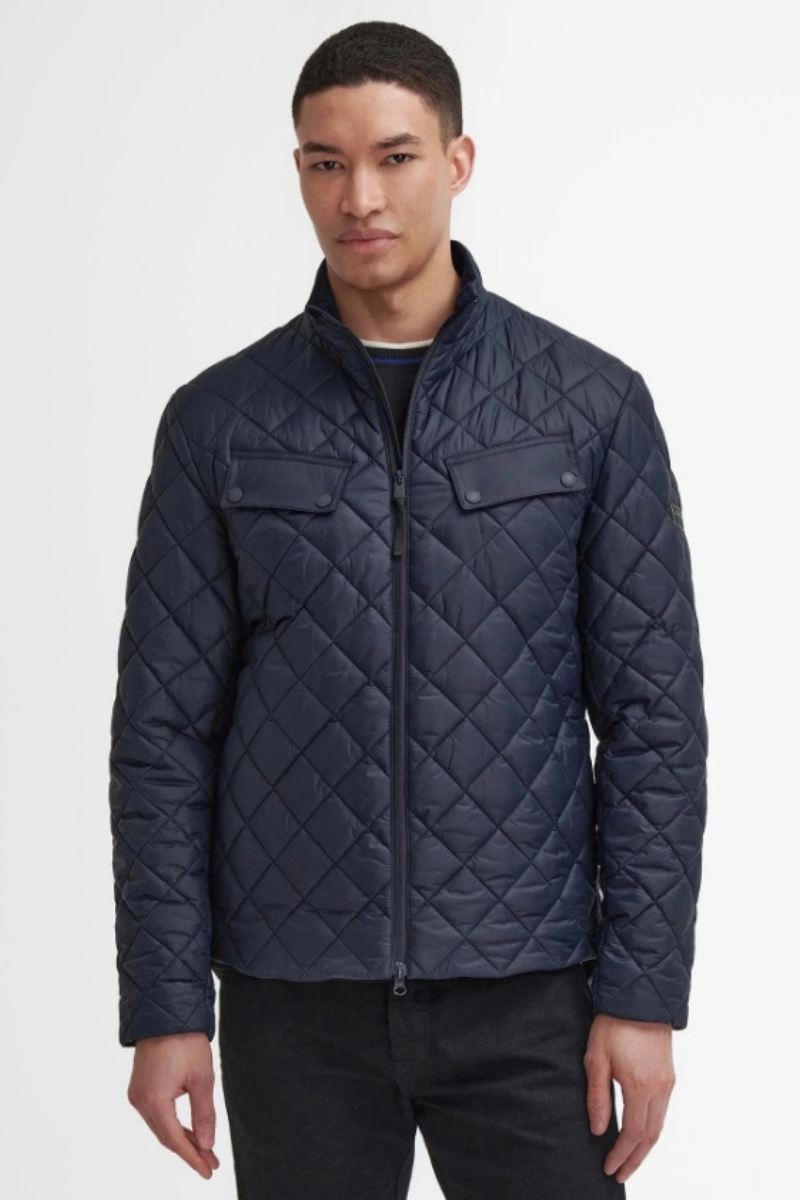 Barbour Intl Ariel Box Quilt Navy Jacket