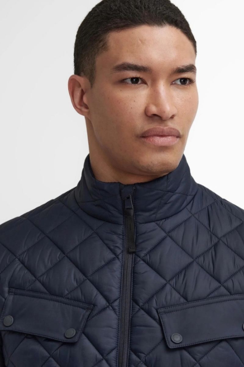 Barbour Intl Ariel Box Quilt Navy Jacket