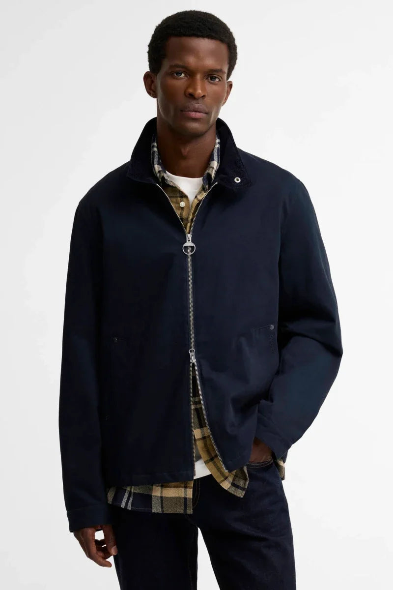 Barbour Cordford Casual Jacket in navy, front view