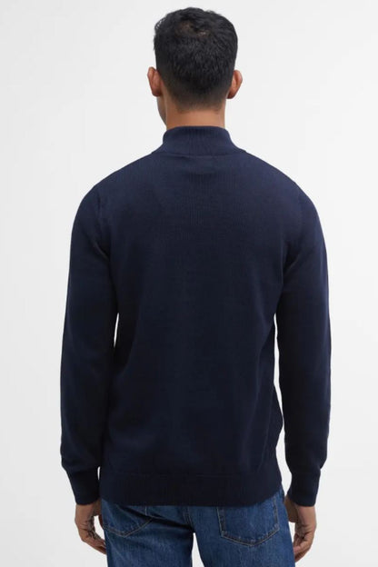 Barbour Cotton Half Zip Jumper Navy