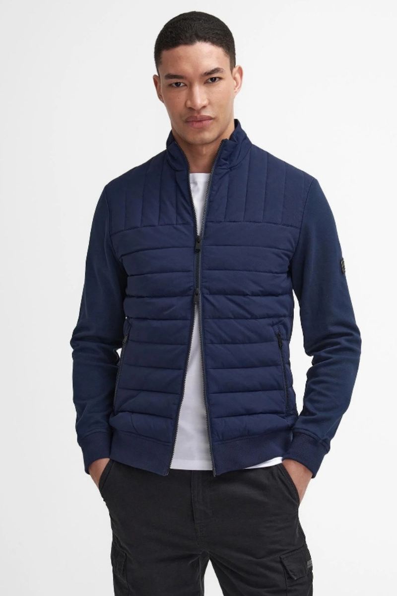 Barbour Intl Counter Quilted Navy Sweatshirt