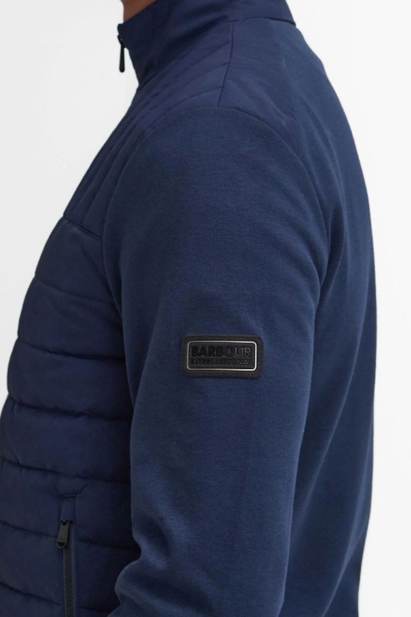 Barbour Intl Counter Quilted Navy Sweatshirt