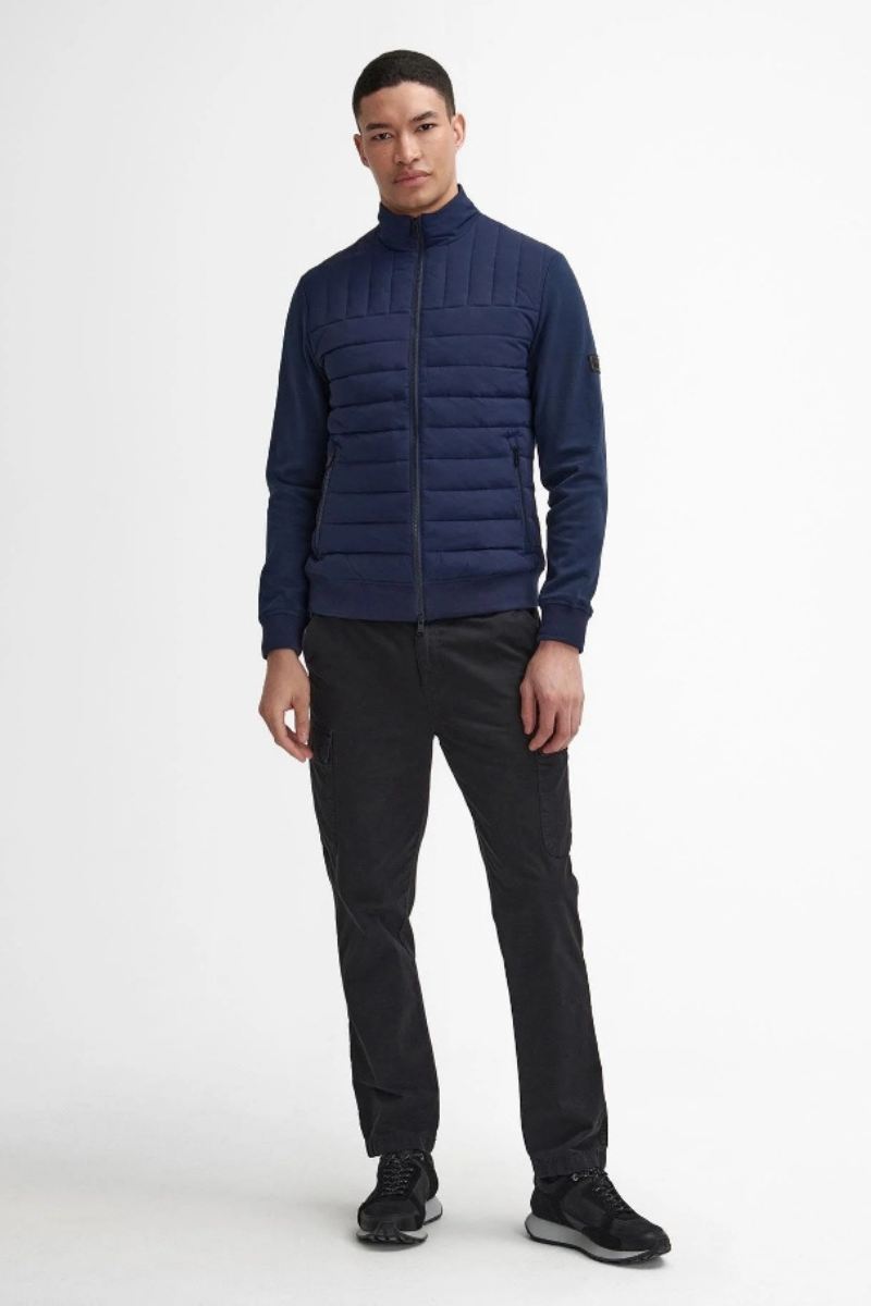 Barbour Intl Counter Quilted Navy Sweatshirt