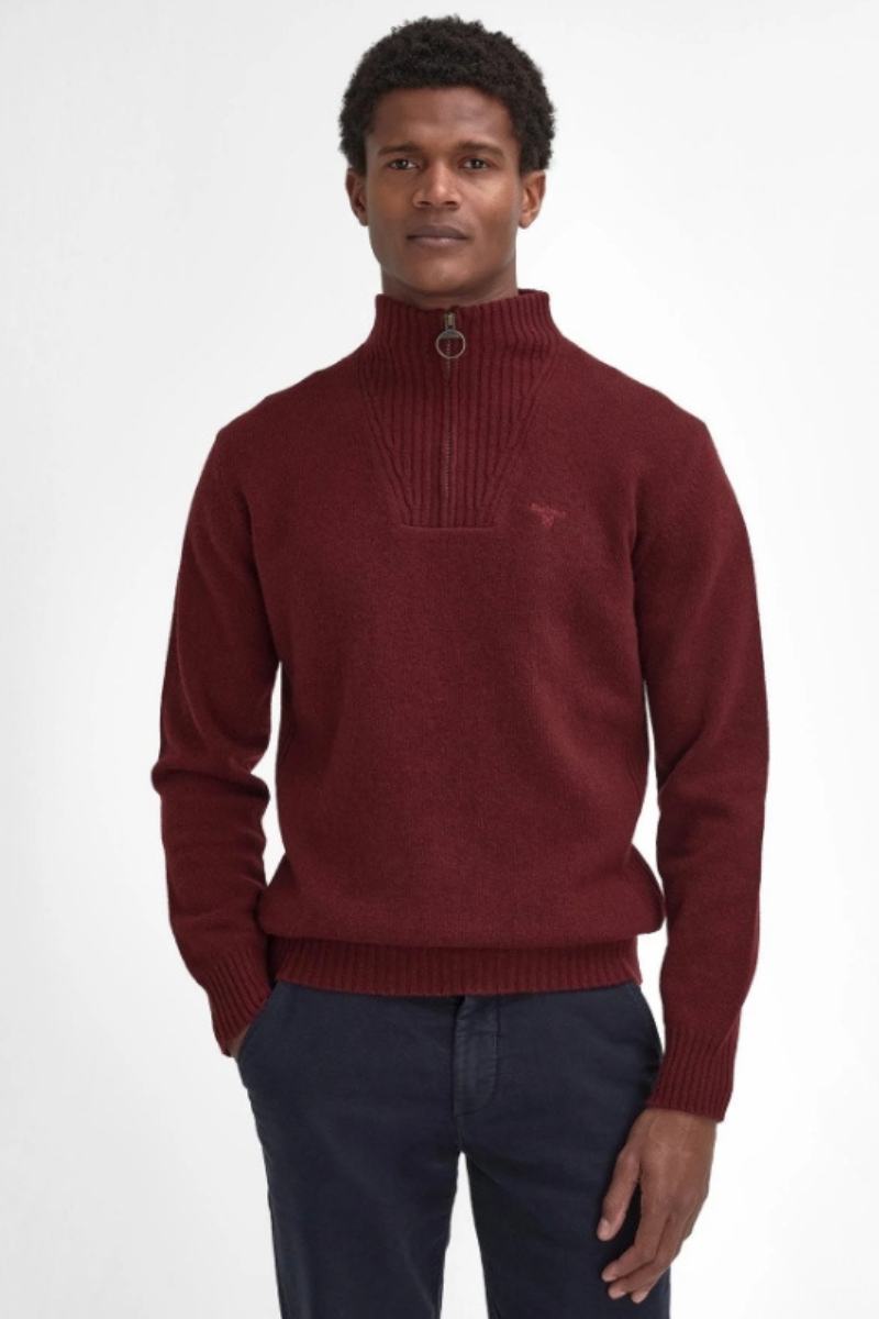 Barbour Ess L/Wool HZ Jumper Ruby