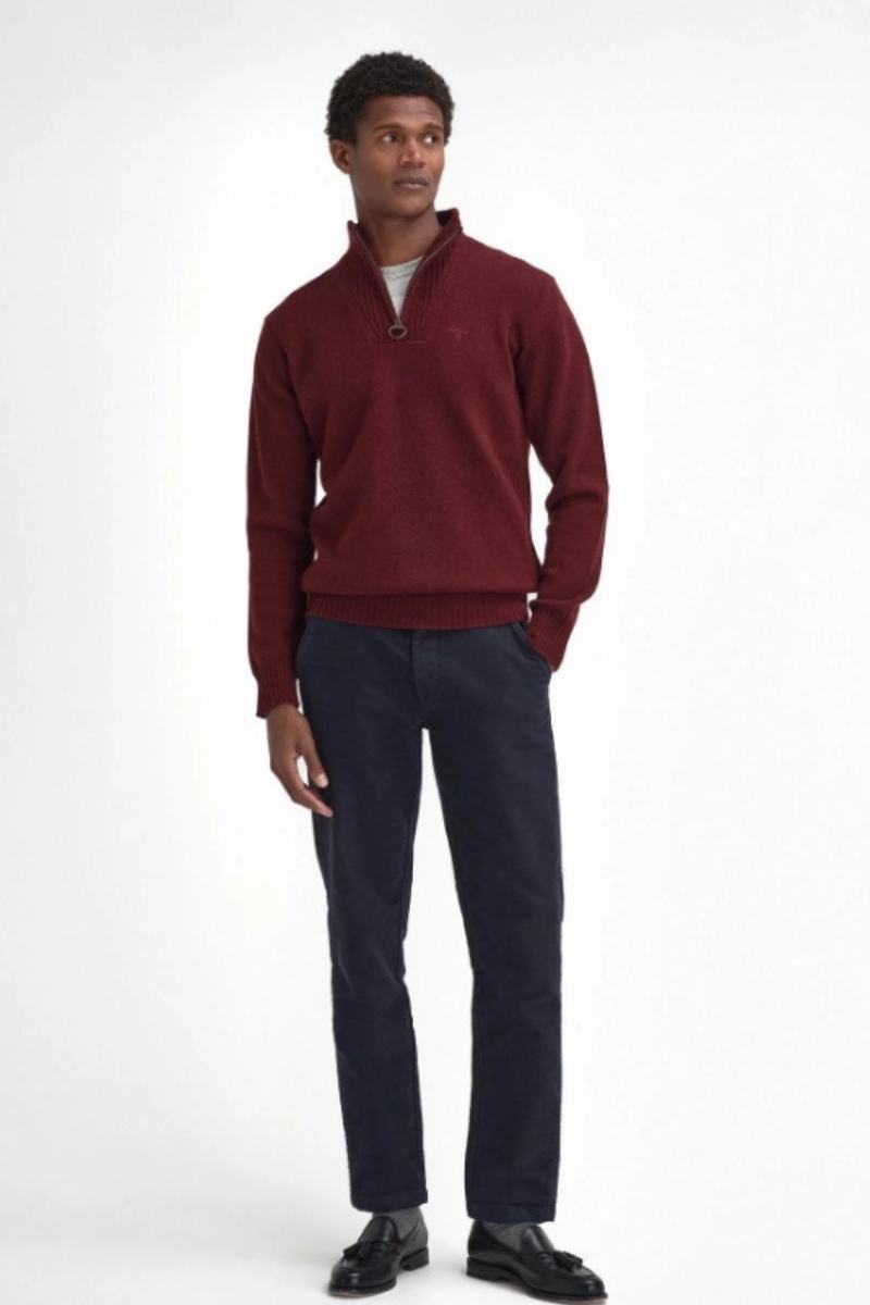 Barbour Ess L/Wool HZ Jumper Ruby