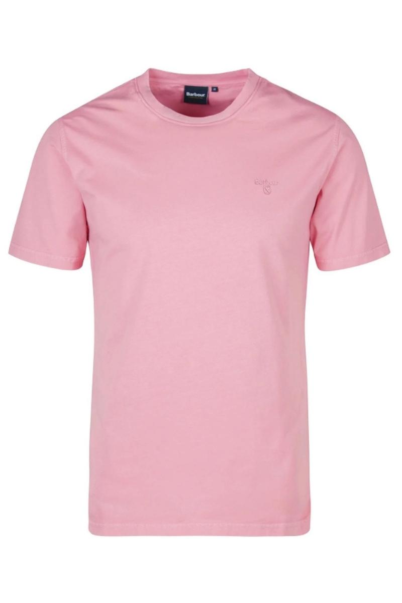 Barbour Garment Dyed T-Shirt Pink