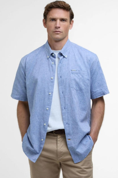 Barbour Nelson Short Sleeve Shirt Blue